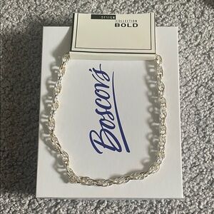 Boscovs Bold Silver-Gold Tone Rope Chain Necklace